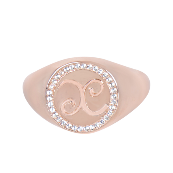 Men's Purpose Signet Ring Rose Gold Bonded