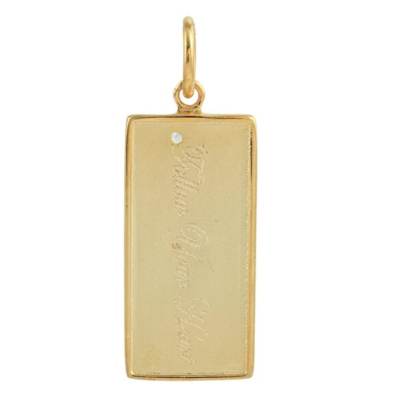 Rectangular Brass (yellow finish) Pendant - Image 2