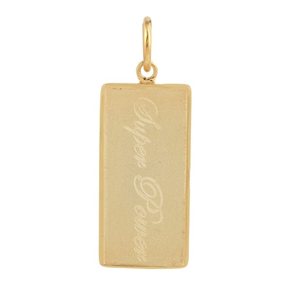 Rectangular Brass (yellow finish) Pendant