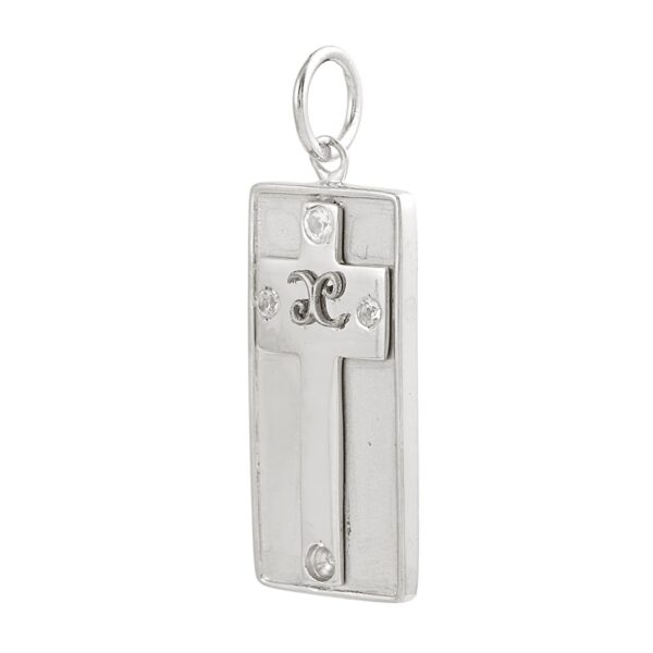 Rectangular Cross Silver Pendant