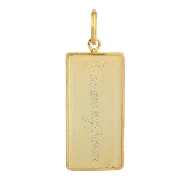 Rectangular Brass (yellow finish) Pendant - Image 3